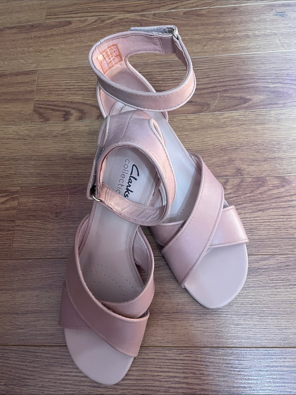 Clarks Women's Ankle-Strap Sandals in Blush Pink
